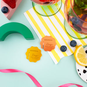 Personalised Baby Shower Drink Charm Set