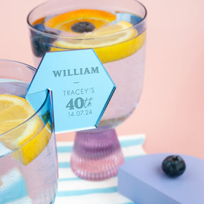 Personalised Birthday Drink Charm Set