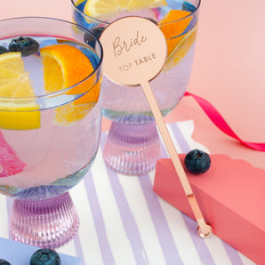 Personalised Table Number Acrylic Drink Stirrer