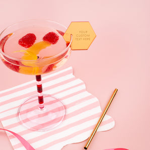Custom Text Drink Charm Set