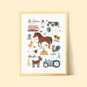'On The Farm' Animal Print