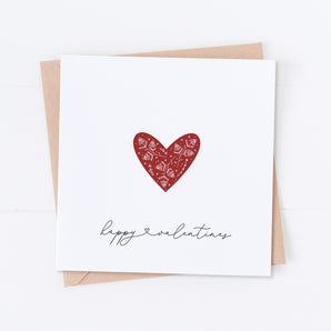 Floral Heart, Valentine's Card