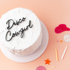 Disco Cowgirl Cake Charm Set