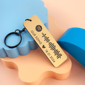 Spotify Shimmer Keyring - Our Song