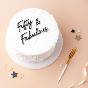 Fifty & Fabulous Cake Charm Set