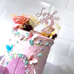 Personalised Floating Birthday Cake Topper