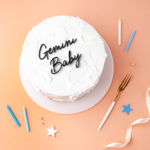 Gemini Baby Star Sign Cake Charm Set