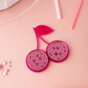 Cherry Mirror Balls Cake Charm