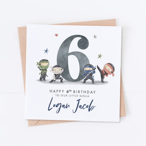 Little Ninja Birthday Card