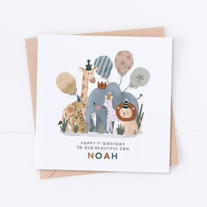Safari Friends Birthday Card