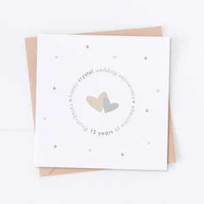 Crystal 15th Wedding Anniversary Card