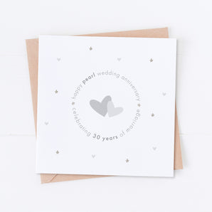 Pearl 30th Wedding Anniversary Card