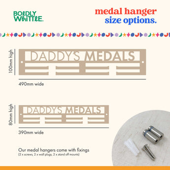 Medal Hanger Size Guide and Fixings Information
