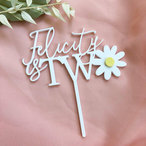 Flower Two Cake Topper