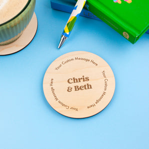 Custom Message Couples Coaster