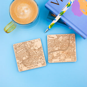 Any Location Street Map Coaster Set
