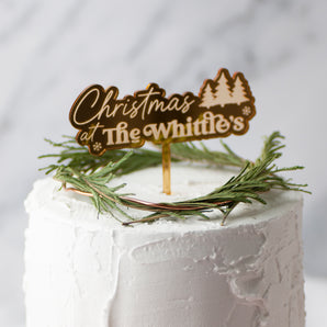 Christmas Surname Cake Topper