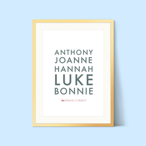 Family Name Print