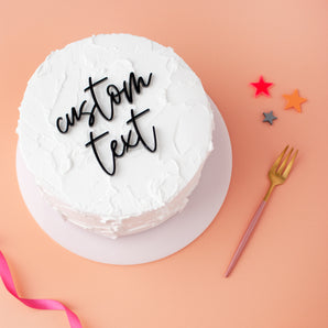 Custom Text Cake Charm Set
