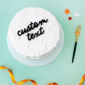 Custom Text Cake Charm Set