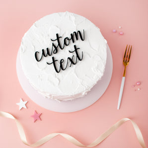 Custom Text Cake Charm Set