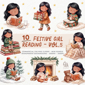 Festive Girls Reading - Vol 5