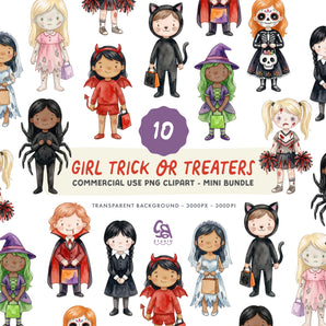 Girl Trick or Treaters