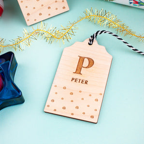 Spotty Christmas Stocking/Gift Tag