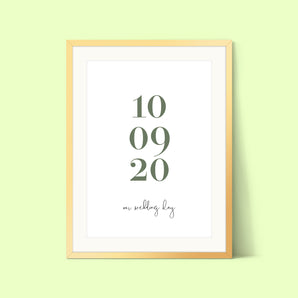 'Our Wedding Day' Special Date Print