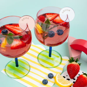 Mirrored Acrylic Drink Charm - Formal Setting