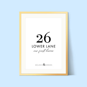 First Home Address Print