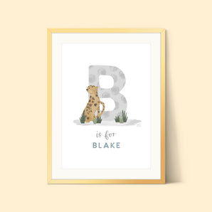 Charlie Cheetah Initial Print