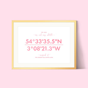 Special Place Coordinates Print