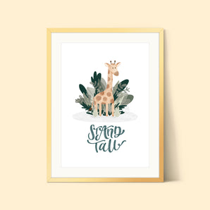 Stand Tall - Gerry Giraffe Affirmation Print