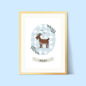 Goat Gingham Print
