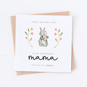 My Wonderful Mama Bunny Mother's Day Card