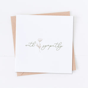 With Sympathy Flower Card