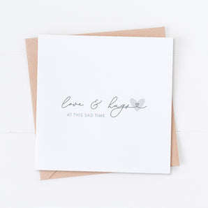 Love & Hugs, Sympathy Card