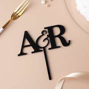 Wedding or Engagement Initials Cake Charm