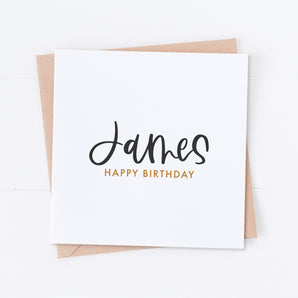 His Name Birthday Card