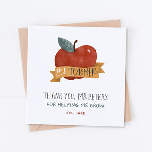 Big Apple No.1 Teacher Card