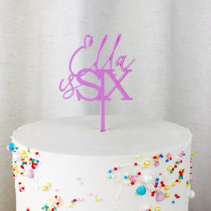 Name & Age Cake Topper