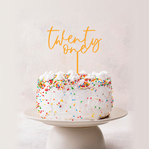 Age in Text Cake Topper