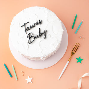 Taurus Baby Star Sign Cake Charm Set