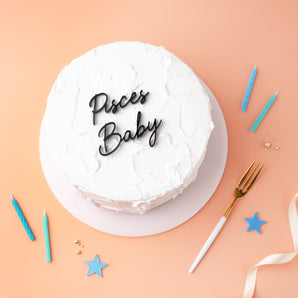 Pisces Baby Star Sign Cake Charm Set