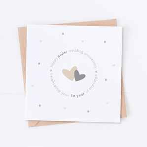 Paper 1st Wedding Anniversary Card