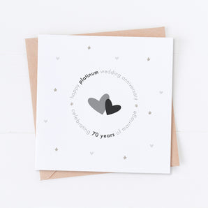Platinum 70th Wedding Anniversary Card