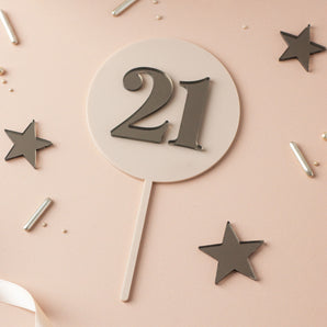 Any Age Double Layered Cake Topper