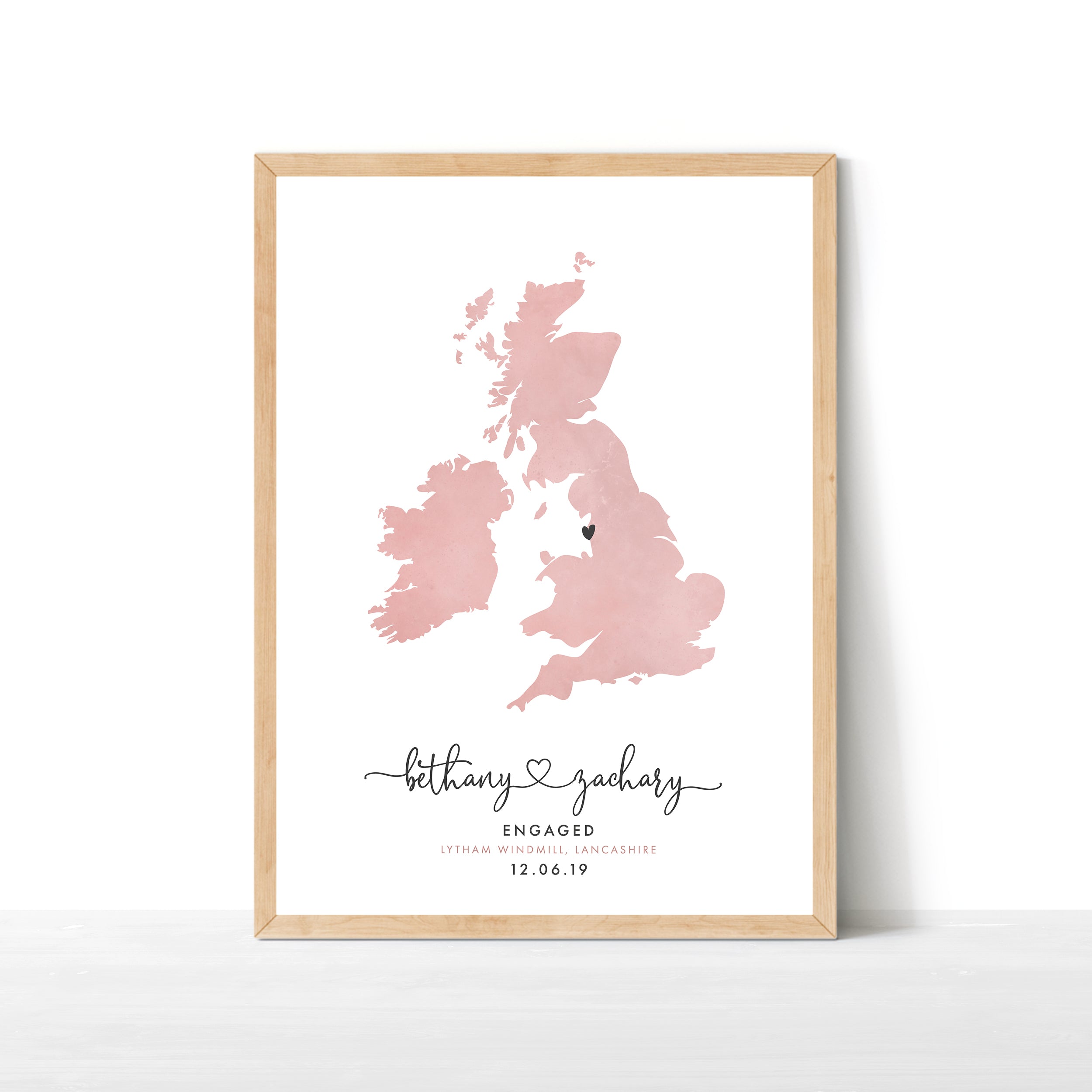 Memorable Location Single Map Print Boldly Whittle