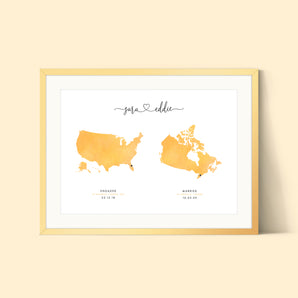 Memorable Location - Double Map Print
